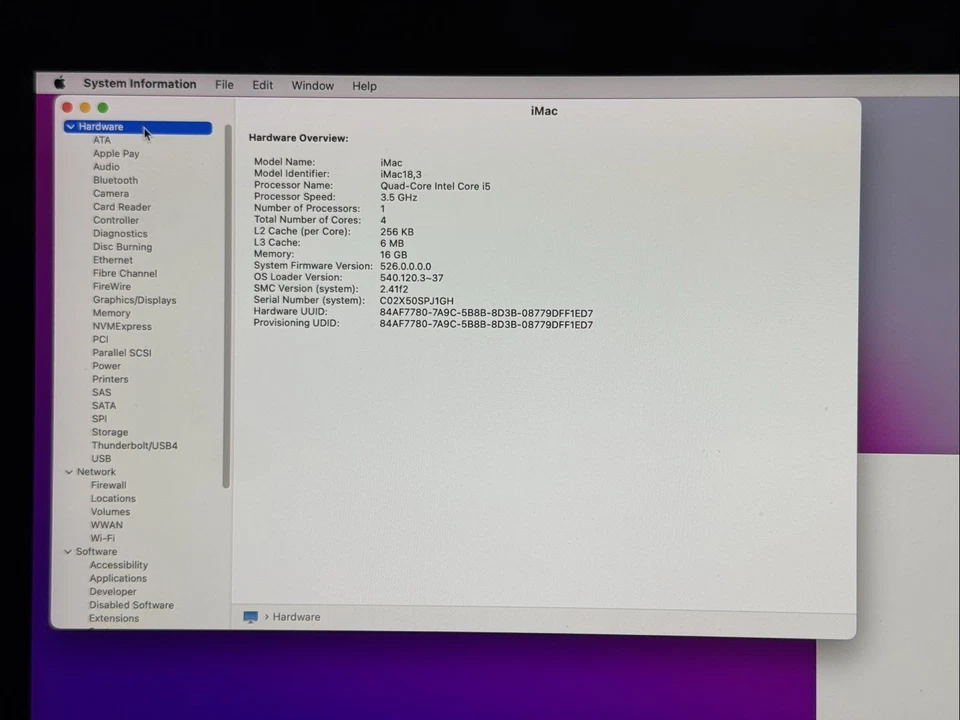 Apple iMac Retina 5K 2017 A1419 - Core i5-7600 - 16GB RAM - 1.03TB Fusion Drive - Image 2 of 4