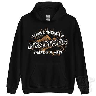 WHERE THERE'S A BRAMMER... HOODIE Name Nachname lustig Familie Geschenkidee