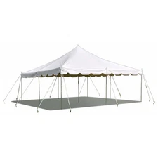 Weekender Pole Tent 20x20 White Canopy Event Wedding Party Backyard Gazebo