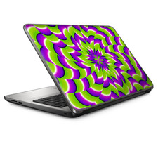Laptop Skin Wrap Universal for 13 inch - Purple Green Hippy Trippy swirl