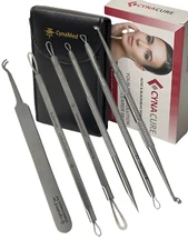 GERMAN 6pcs Blackhead Acne Comedone Pimple Blemish Extractor Remover Tool Kit