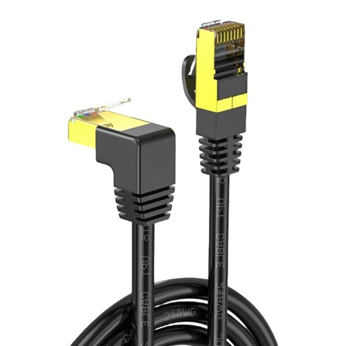 Cat8 Ethernet Cable 10-Gigabit 90 Degree Bend/Straight Head 4-Layer Shielded - Afbeelding 22 van 27