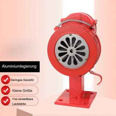 Handsirene Aluminiumgehäuse Sirene Sirenenheuler Alarmsirene Handkurbel 110±2 db