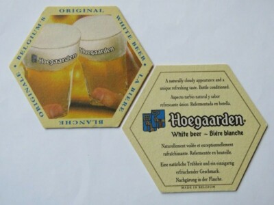 Beer Bar Coaster - HOEGAARDEN Brewery ~ Belgium's Original White Bier, Blanche