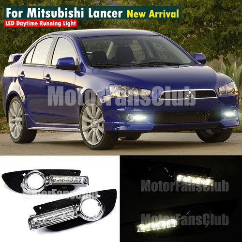 LED Daytime Running Light For Mitsubishi Lancer Fog DRL 2008 2009 2010 2011 2012