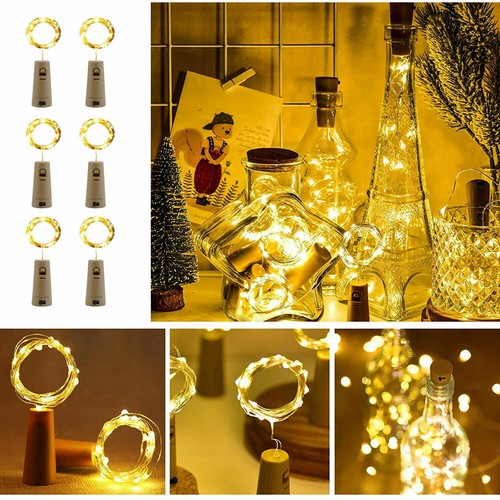 10 PCS Wine Bottle Lights with Cork LED Fairy String Lights DIY Party Decor - Picture 2 of 45