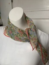 rivelino scarf chifon floral square 21” f23