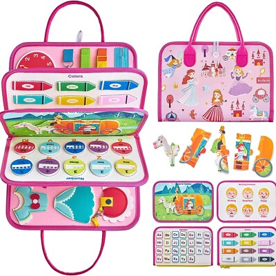 Toddler Busy Board Preschool Intelligence Early Learning Education Princess Girl