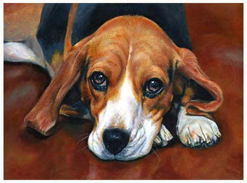 artav Beagle 03 Art Print of Acrylic on Canvas Painting