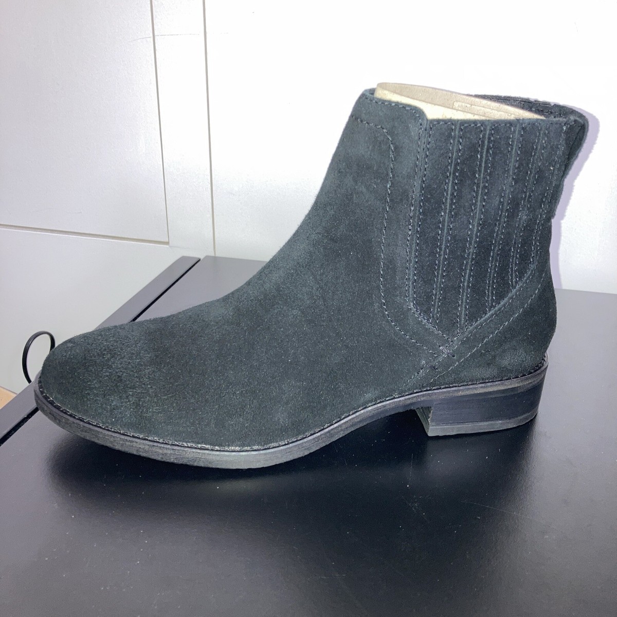 Fat Face Black Suede Norley Chelsea Boots Size 40 UK