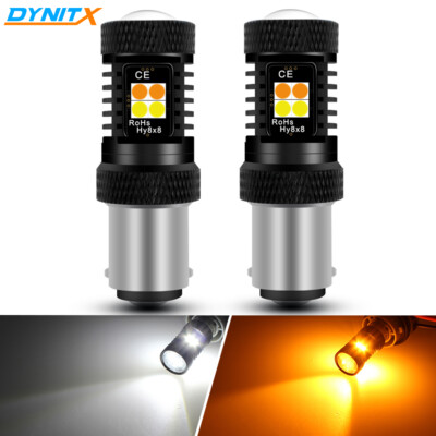 1157 LED Switchback Turn Signal Light for Honda CR-V 1997-2014 Amber White 2x