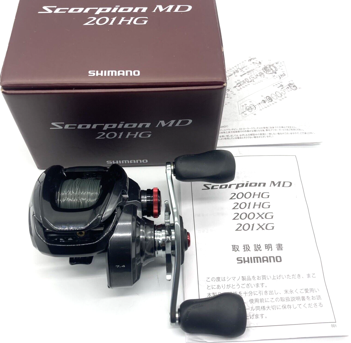 Shimano 24 Scorpion MD 201HG Left Handed Baitcasting Reel w