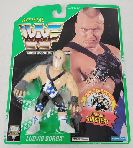 WWF Hasbro Ludvig Borga Green Card Series 11 MOC G...