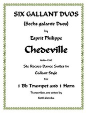 Trumpet  Horn Duets 6 Gallant Duos - Chedeville Rococo 6 Dance Suites NEW