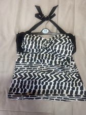 Halter Neck Tankini Top Women's Size 14 by George Black Floral