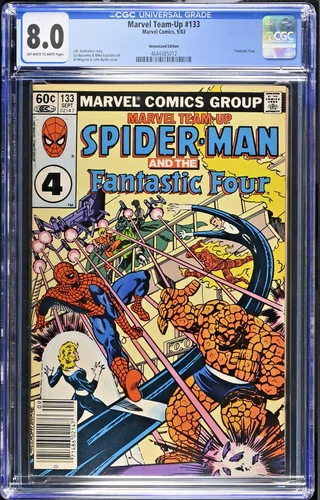 MARVEL TEAM-UP Marvel Comics  1983 #133 Spider-Man and the Fantastic Four CGC 8