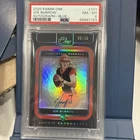 2020 Panini One #101 Joe Burrow Auto Blue 30/35 PSA 8
