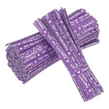 Twist Ties Kraft Paper Twisty Ties, 3.5" for Treat Bags 700Pcs, Purple/White 