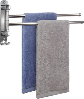 JSVER Handtuchhalter Wand,Handtuchhalter mit 2 Armig Schwenkarm Handtuchstange 1
