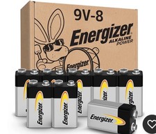 Energizer 8 Pack Of Long Lasting Alkaline Power 9 Volt Batteries New Sealed 9V