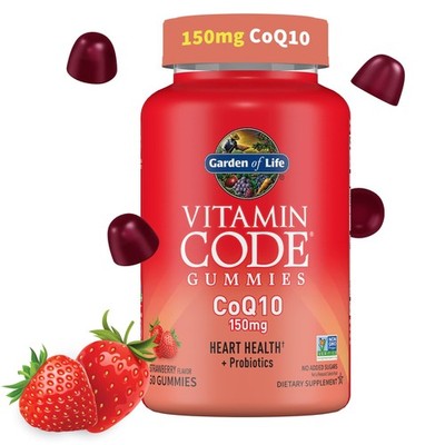 Vitamin Code CoQ10 Gummies Heart Health Support with Probiotics Strawberry Fl...