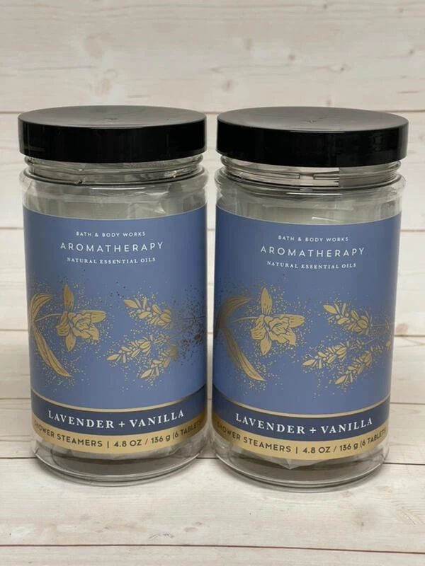 Bath & Body Works Aromatherapy Lavender Vanilla Shower Steamers x2