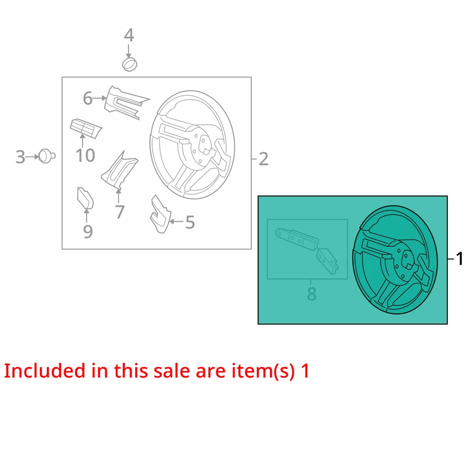 SE ADAPTA A FORD MUSTANG 2010-2012 RUEDA ASY - DIRECCIÓN AR3Z3600BA - NUEVO OEM Foto 3 de 4