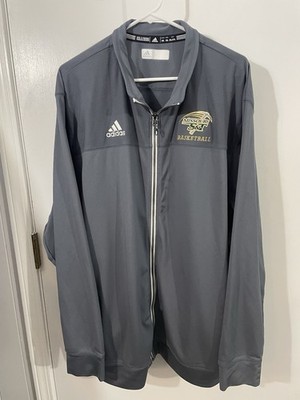 Missouri S&T Miner Basketball Team Issue Adidas Warmup Jacket Size XXL Grey Good