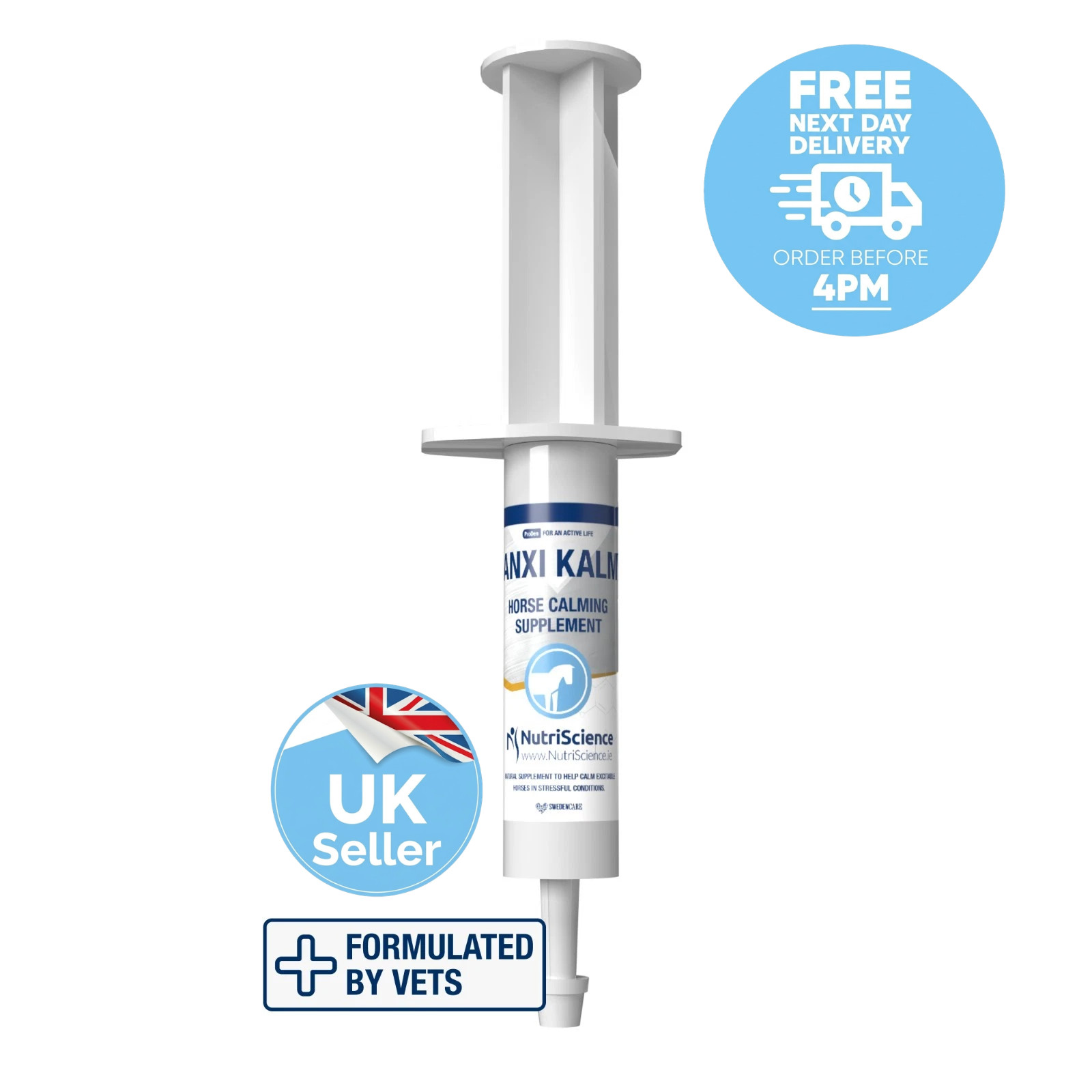 AnxiKalm Horse Calming Gel L Tryptophan Stress Relief Competition Supplement