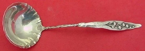 Lily of the Valley by Whiting Sterling Silver Sauce Ladle Twisted Handle 5 3/4"