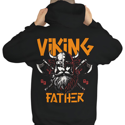 Herren Kapuzenpullover, Viking Hoodie Odin Sprüche, Kapuzen Sweatshirt Schwarz