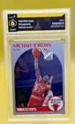 1990-91 NBA Hoops Michael Jordan #65 Chicago Bulls Basketball Card Graded 6