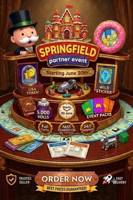 Monopoly Partner Event Go Springfield Partners Full Carry 80k Point (1-6 Hours)