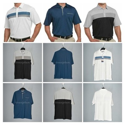 Pebble Beach men  Short Sleeve Dry-Luxe Performance Polo in 3 colors