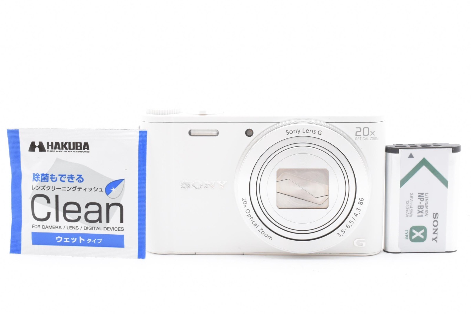 Sony Cyber-shot DSC-WX350 18.2MP White Digital Camera Japan Near Mint