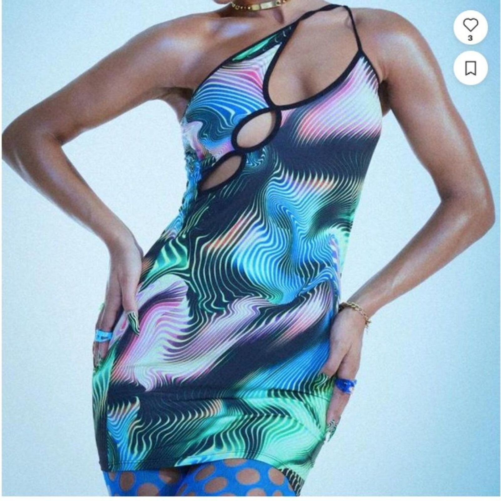 Jaded London Swirl Print Asymmetric Cut Out Mini | Wasteland - Los Angeles,  CA / San Francisco, CA | ATTIC