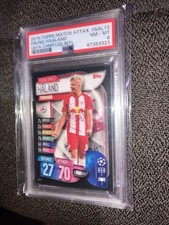 PSA 8 2019 Topps Match Attax Erling Haaland Rookie Card Norway Manchester. rookie card picture
