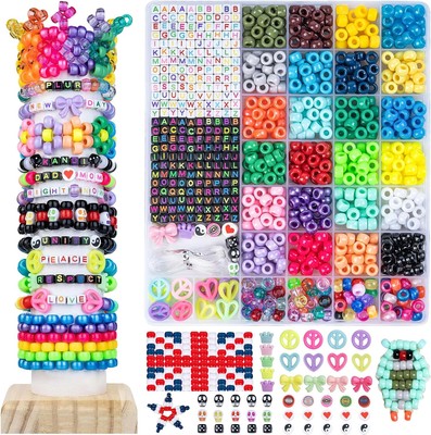 DoDoBeads Kandi Beads Kit, Pony Beads for Bracelet Making, Pony