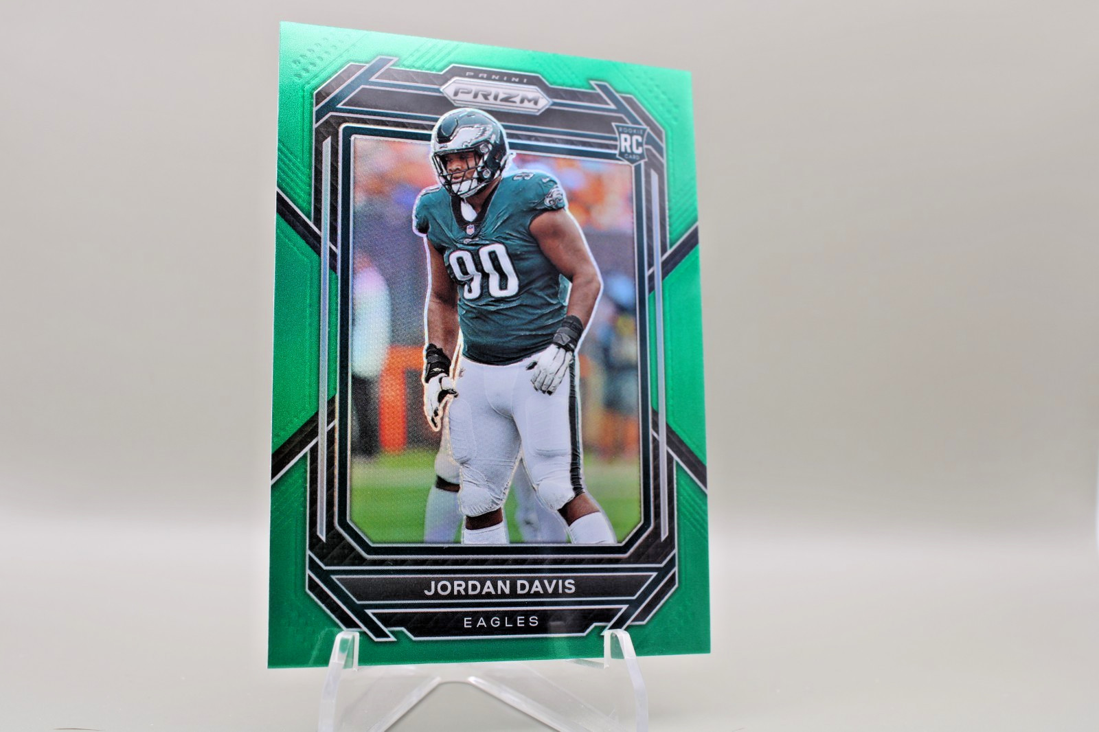 2022 Panini Prizm - Rookies Jordan Davis #371 Green Prizm (RC)