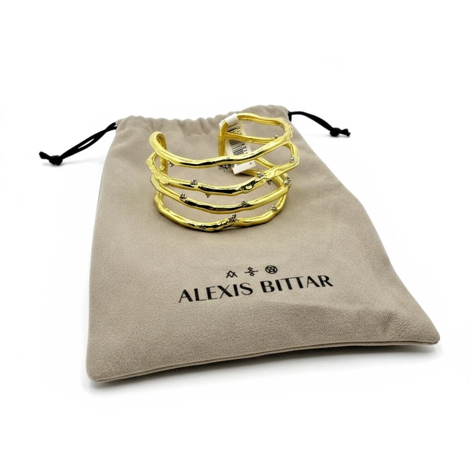 Brazalete Alexis Bittar Brut GP Crystal Thorn Orbit NUEVO CON ETIQUETAS $350 + Regalo Gratis Foto 2 de 4