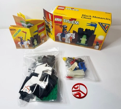 LEGO Castle 6034 Black Knight's Ghost - 100% Complete Manual System Box & Sprue