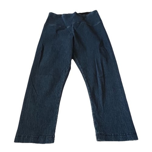 LYSSE Denim-like High Rise Stretch Crop Leggings Pull On Tummy Control Size M - Picture 2 of 14