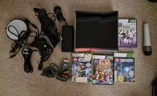 XBOX 360S Bundle - 4 Games - 1 Controller - Kinect - Mic- All Tested Working