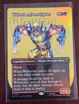 Wolverine, Fierce Fighter (Borderless) Marvel Super Heroes Foil