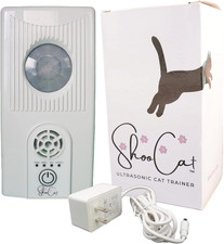 Shoo Cat Ultrasonic Motion Activated Cat Trainer Deterrent 18ft Range Indoor Out