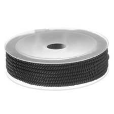 Twisted Nylon Twine Thread 3mm 7M/23 Feet Braided Nylon String Black