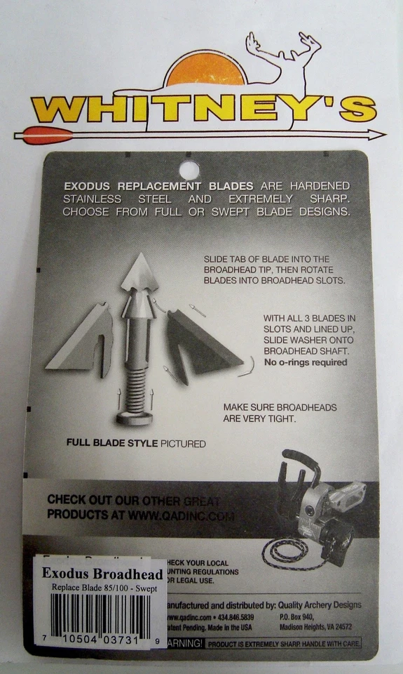QBERS Exodus Broadheads - Image 2 of 2