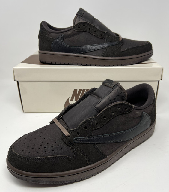 Travis Scott x Air Jordan 1 Retro Low OG SP Velvet Brown Size 11 DM7866-202