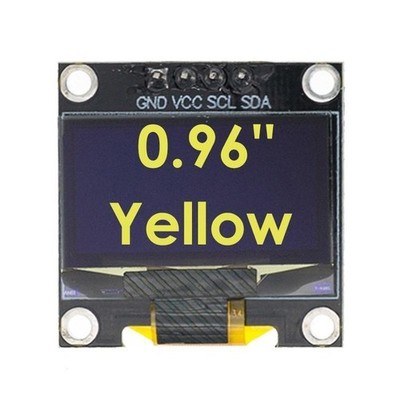 0.96'' yellow color I2C IIC 128X64 LED OLED LCD Display Arduino ssd1306 SSD1315