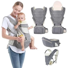 Baby Carrier, 6-in-1 Newborn to Toddler Carrier(7-50lbs), Front & Back Carrier w